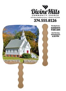 Little White Church - Pictorial Fan
