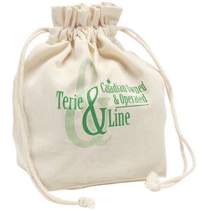 Drawstring Cotton Lunch Bag