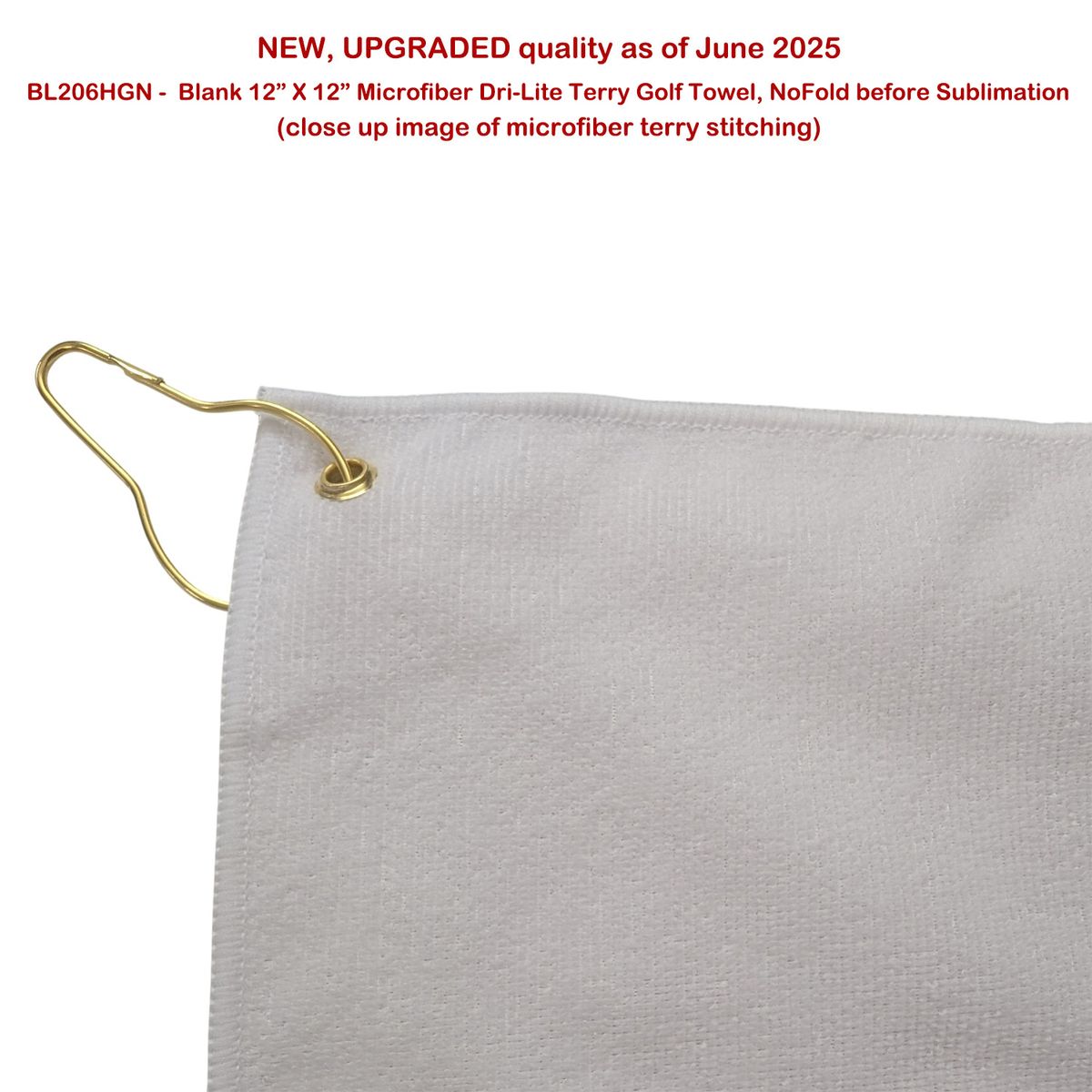 72 Hr Fast Ship - Colored Microfiber Dri-Lite Terry Golf Towel, Nofold, Sublimated (12"x12")