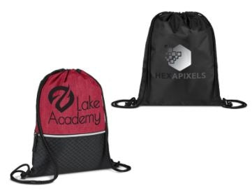 Crosshatch Heather Drawstring Backpack