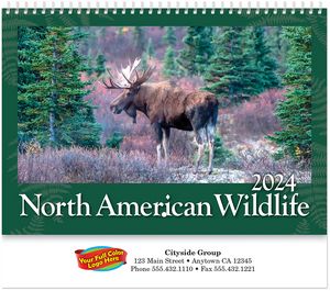 Full Colour North American Wildlife Spiral Wall Calendar