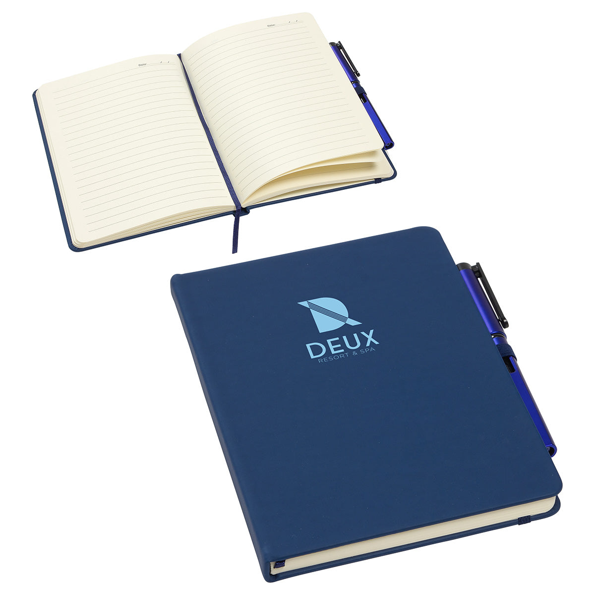 000616 Quorum Soft Touch Journal with Matching Color Gel Pen