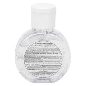 "CirPal" 1 oz Compact Hand Sanitizer Antibacterial Gel in Round Flip-Top Squeeze Bottle