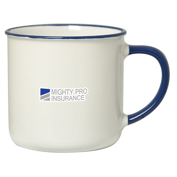 Spring 350 Ml. (12 Fl. Oz.) Stoneware Mug With Coloured Rim/Handle