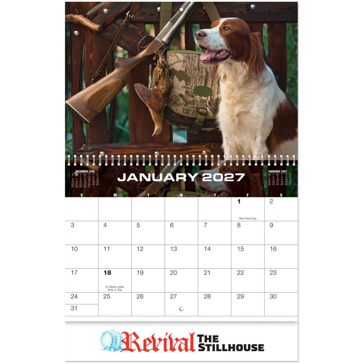 Full Colour Sportsman Spiral Wall Calendar