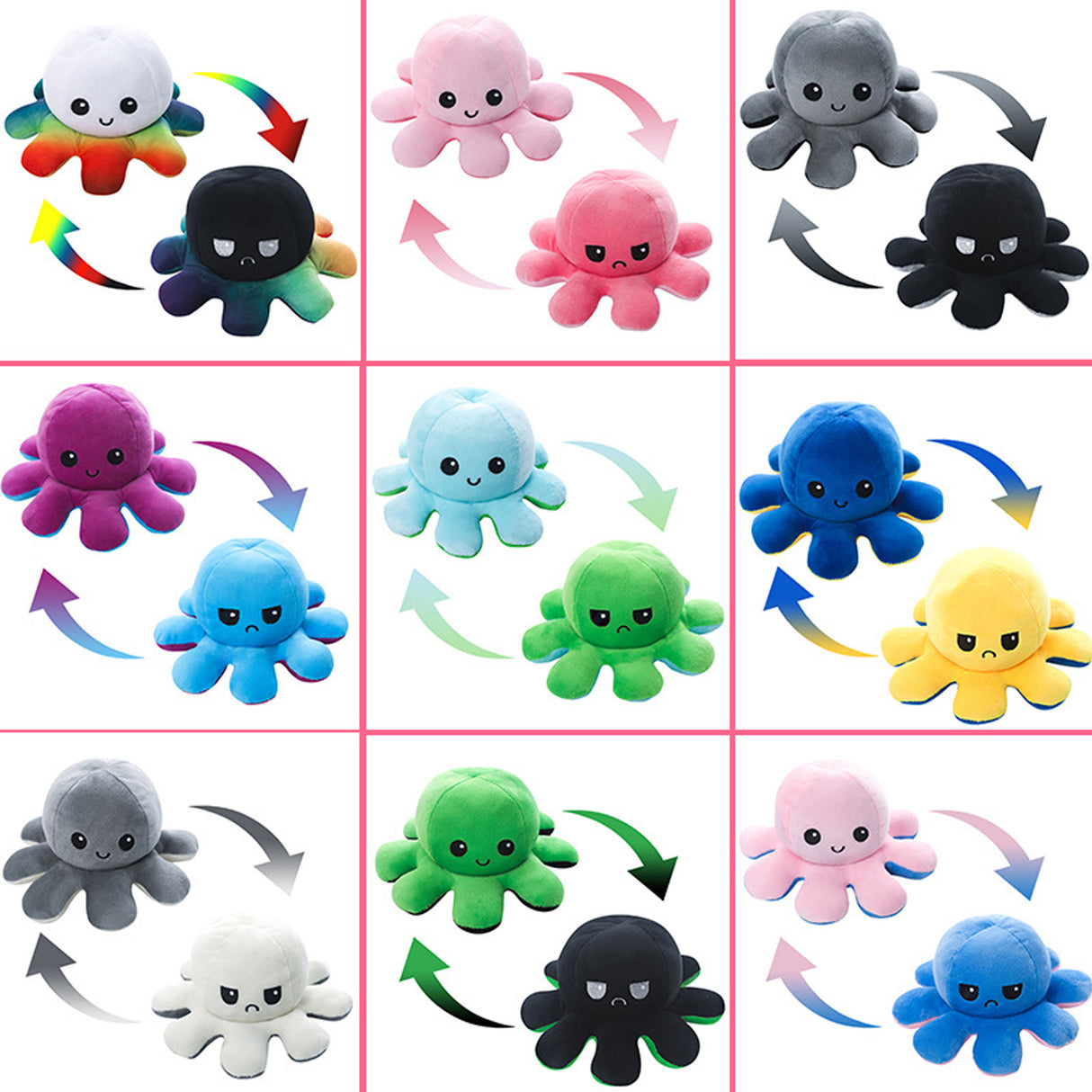 Reverse Octopus Plush Toy