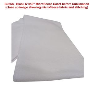 24 Hr Express Ship - Ultra Soft and Smooth Microfleece Scarf, 6x50, Sublimated BOTH sides