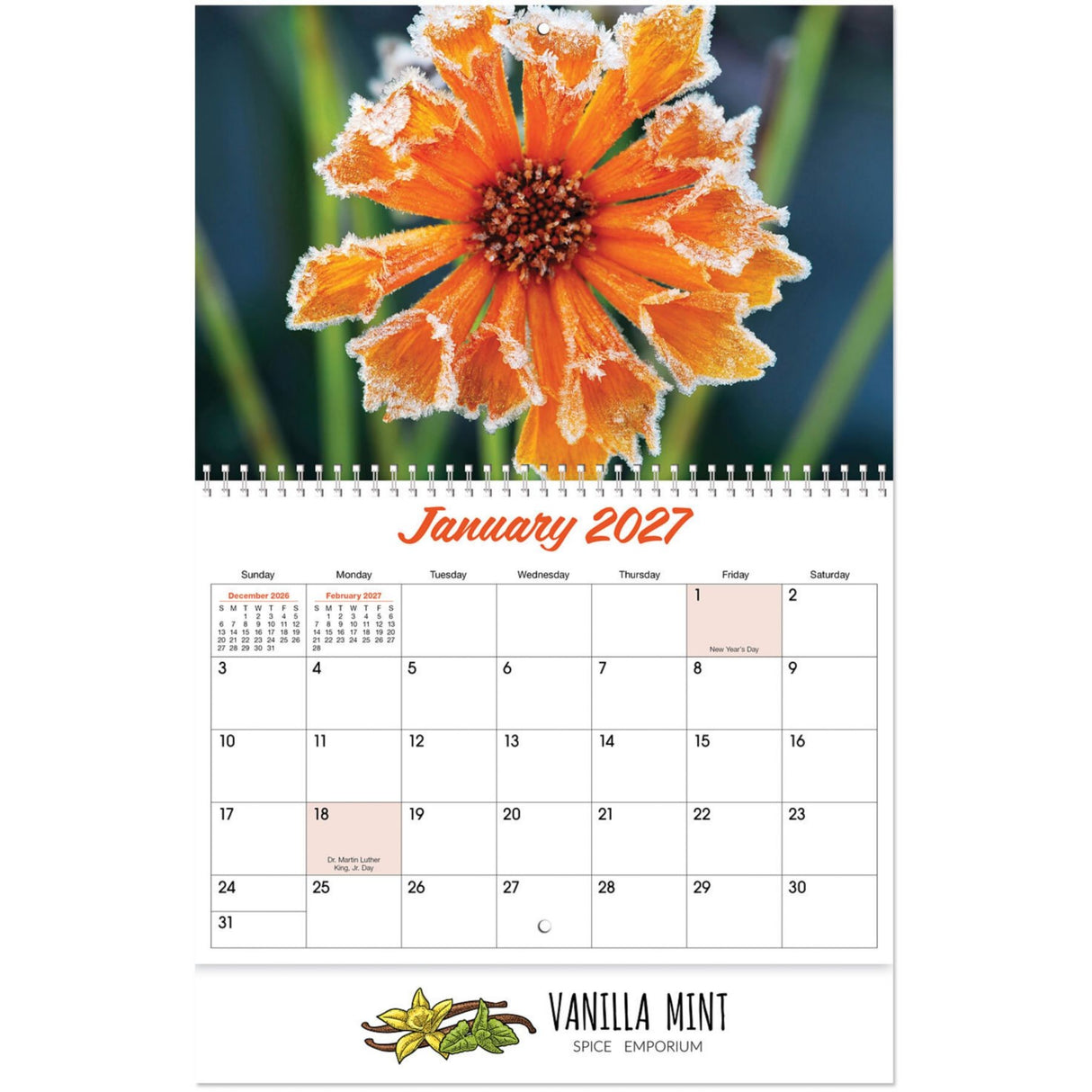 Full Colour Garden Splendor Wall Calendar Spiral