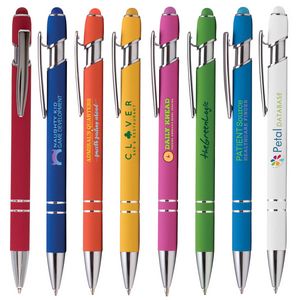 Ellipse Softy Brights w/Stylus - ColorJet - Full-Color Metal Pen