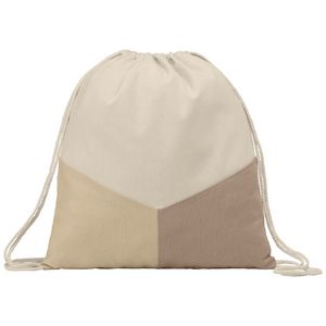 Triad - Multicolor Recycled Cotton Drawstring Bag- Heat Transfer