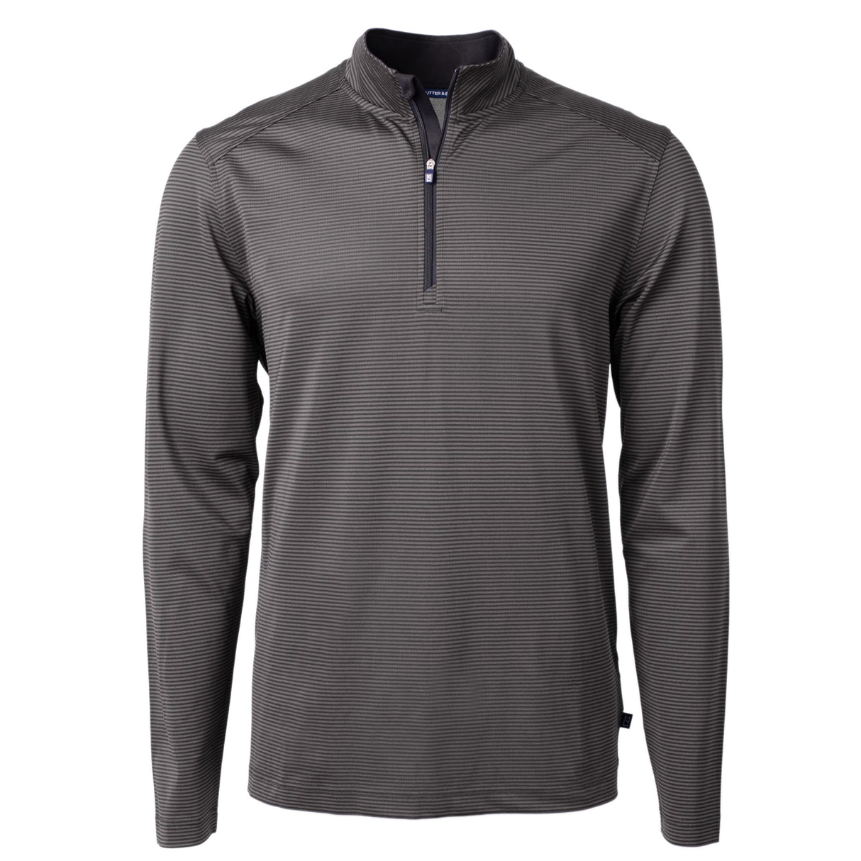 Cutter & Buck Virtue Eco Pique Micro Stripe Recycled Mens Quarter Zip