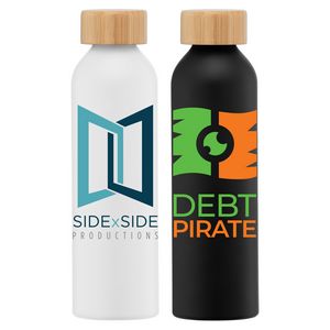 Eden - 20 oz. Aluminum Water Bottle with Bamboo Lid - ColorJet