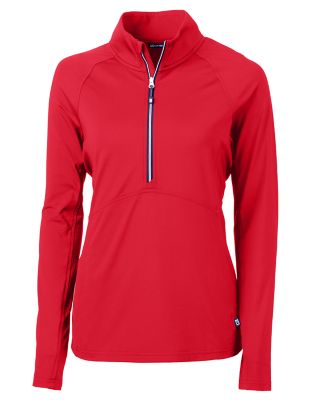 Cutter & Buck Adapt Eco Knit Stretch Recycled Womens Half Zip Pullover