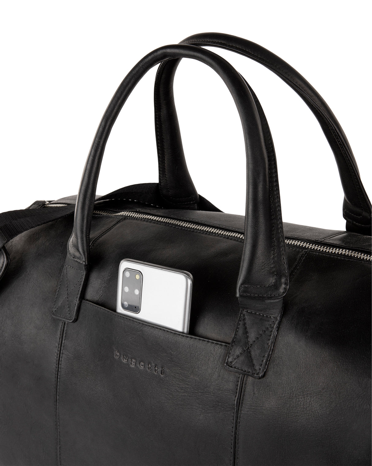 Bugatti Sartoria Leather Duffle bag - Black