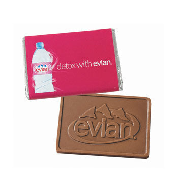 1 Oz. Custom Molded Chocolate Wrapper Bar