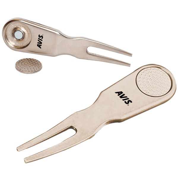 Divot Repair Tool With Magnetic Ball Marker