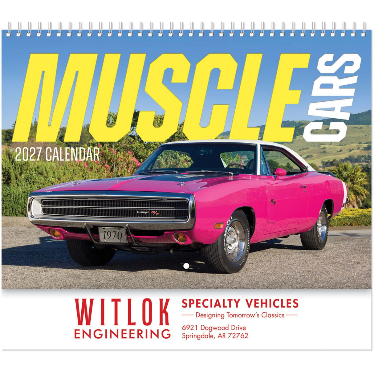 Muscle Car Spiral Wall Calendar
