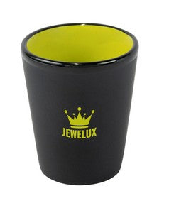 Hilo Thimble 1.5oz 2tone black/green ceramic shot glass