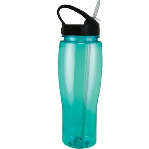 Translucent Aqua Blue/Black Lid Blank