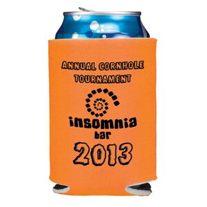 Folding Foam Can Cooler - 1 Side Screen Print