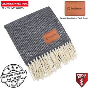 Wool Blanket Deluxe, 50x60, with Lasered logo patch, NO SETUP CHARGE