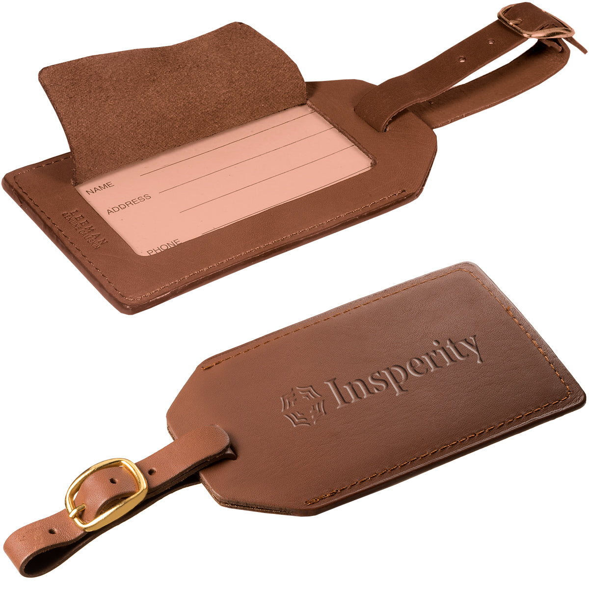 Grand Central Luggage Tag (Sueded Full-Grain Leather)