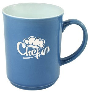 Cyprus 2tone blue/white 14oz mug in a Ripple gift box - Etched