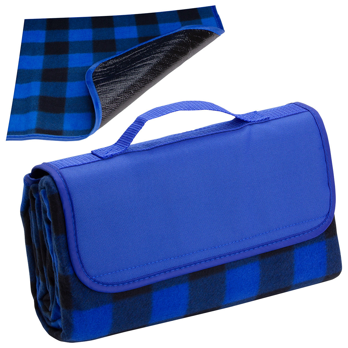 000621 Plaid Barrel Fleece Picnic Blanket