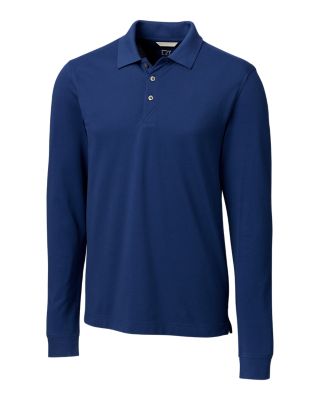 Cutter & Buck Advantage Tri-Blend Pique Mens Long Sleeve Polo