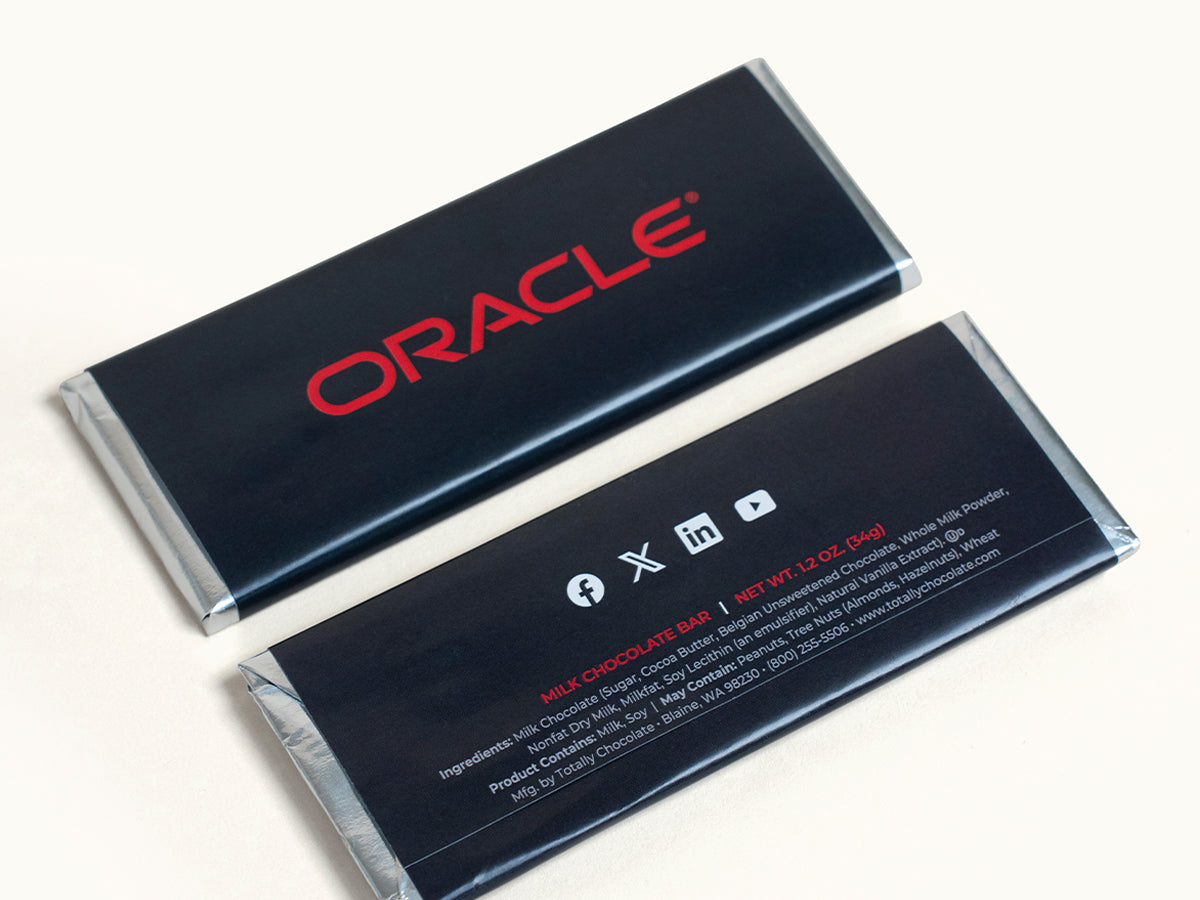 2"x 5" Brand Impact Custom Chocolate Wrapper Bar