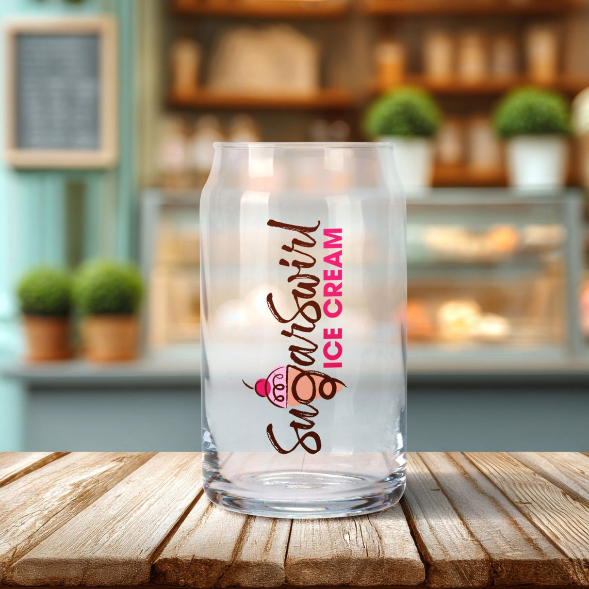 Pod Full Color Can Glass 16 Oz