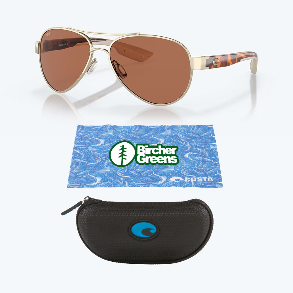 Costa Del Mar Loreto Ladies Polarized Sunglasses, Rose Gold/Gray