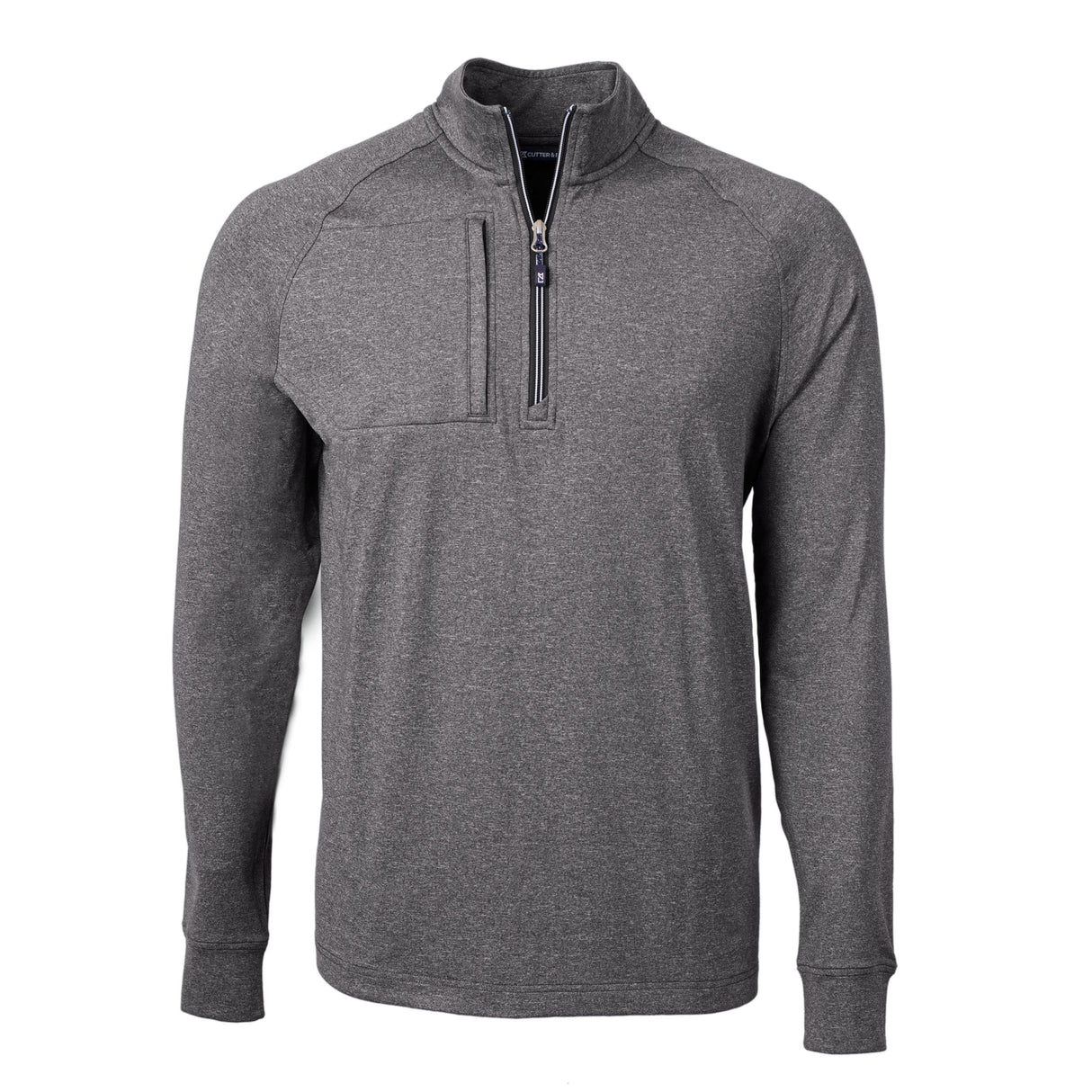 Cutter & Buck Adapt Eco Knit Heather Mens Quarter Zip Pullover