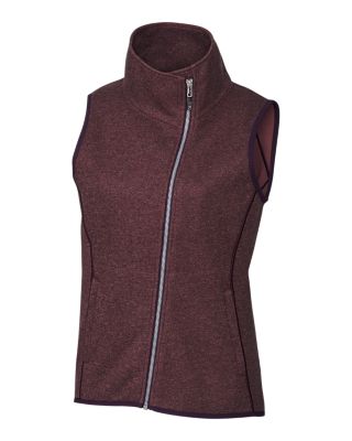 Cutter & Buck Mainsail Sweater Knit Womens Asymmetrical Vest