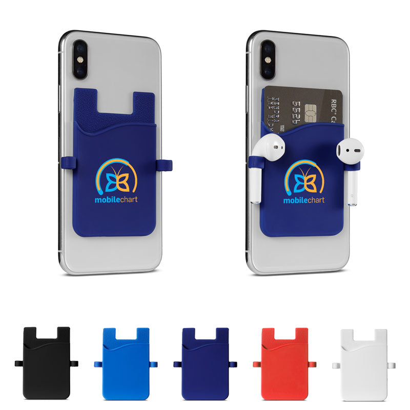 Silicone Smartphone Pocket w/Earbud Loops