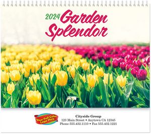 Full Colour Garden Splendor Spiral Wall Calendar