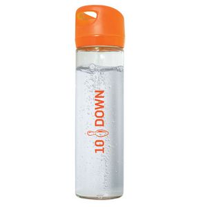Clear Glass (bottle) Orange (lid)
