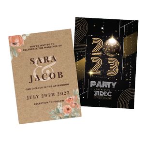 Kraft & Epic Black Invite/Post Card