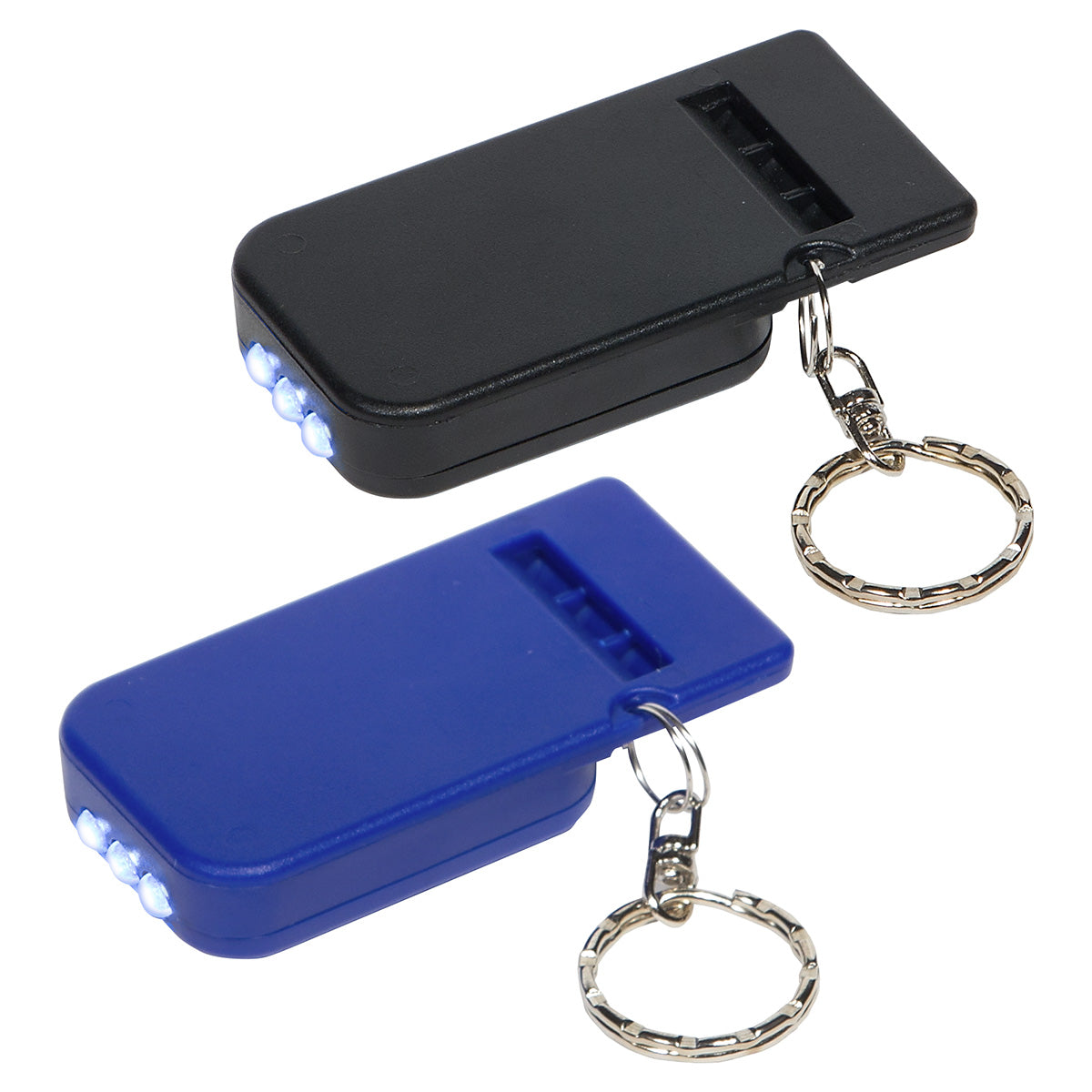 Solar Powered Light & Whistle Key Chain