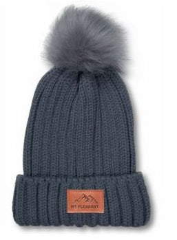 Leeman™ Knit Beanie w/Fur Pom Pom