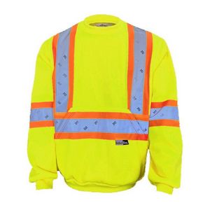 11 Oz. Lime Polyester Microfleece Crewneck Sweatshirt