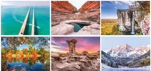 Full Colour Scenes Across America Spiral Wall Calendar