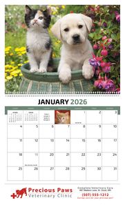 Four Paws Appointment Calendar - Spiral 2026 Calendar