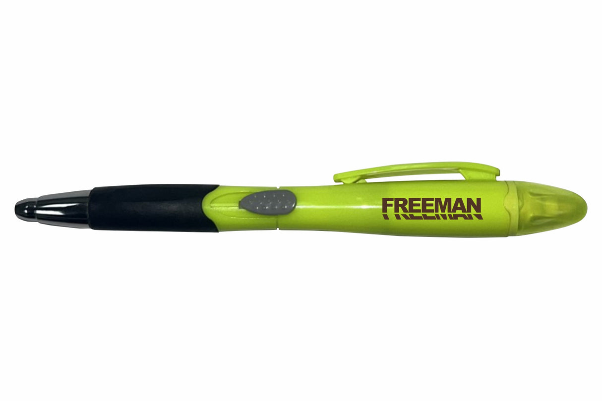 Dual Plastic Side Slide Action Pen/ Highlighter (3-5 Days)