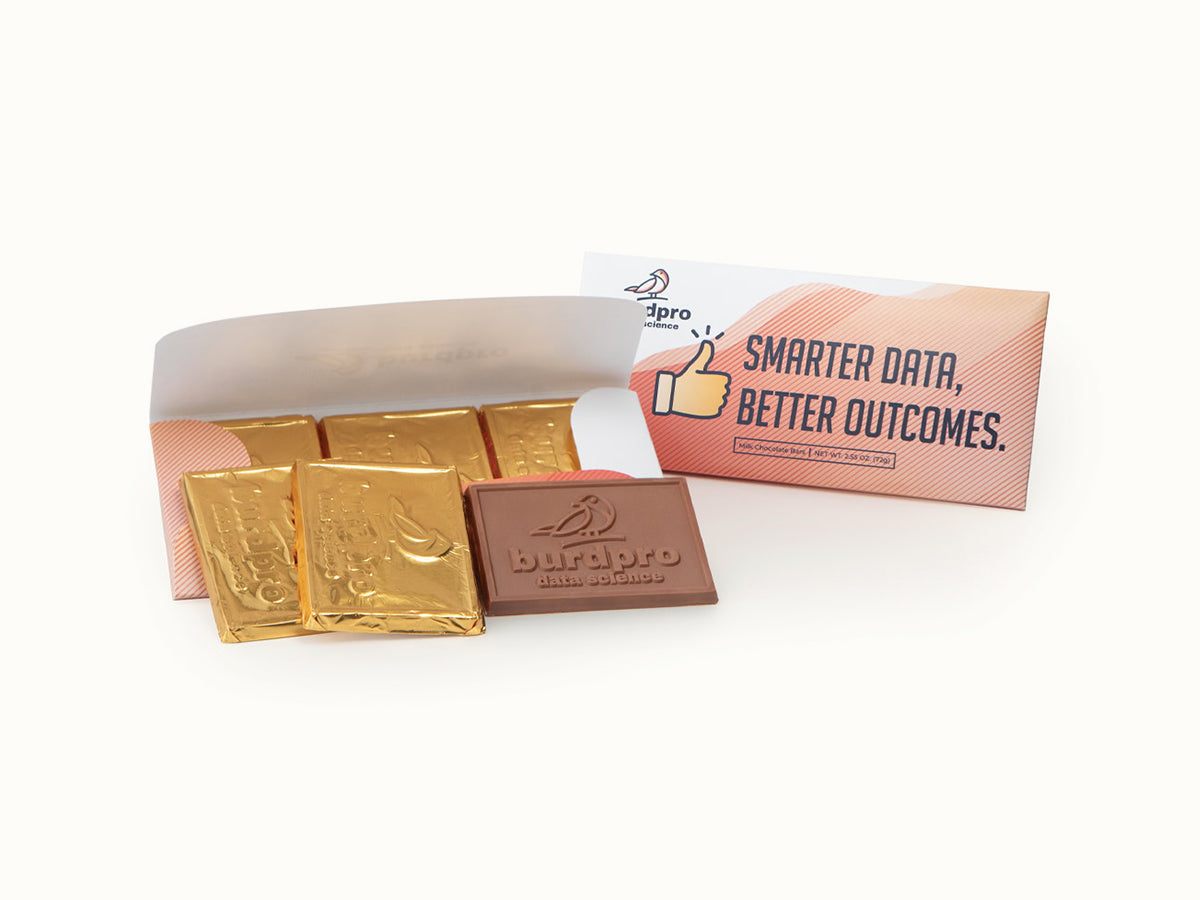 Chocolate Storyteller with 3 Custom Engraved Chocolate Bars