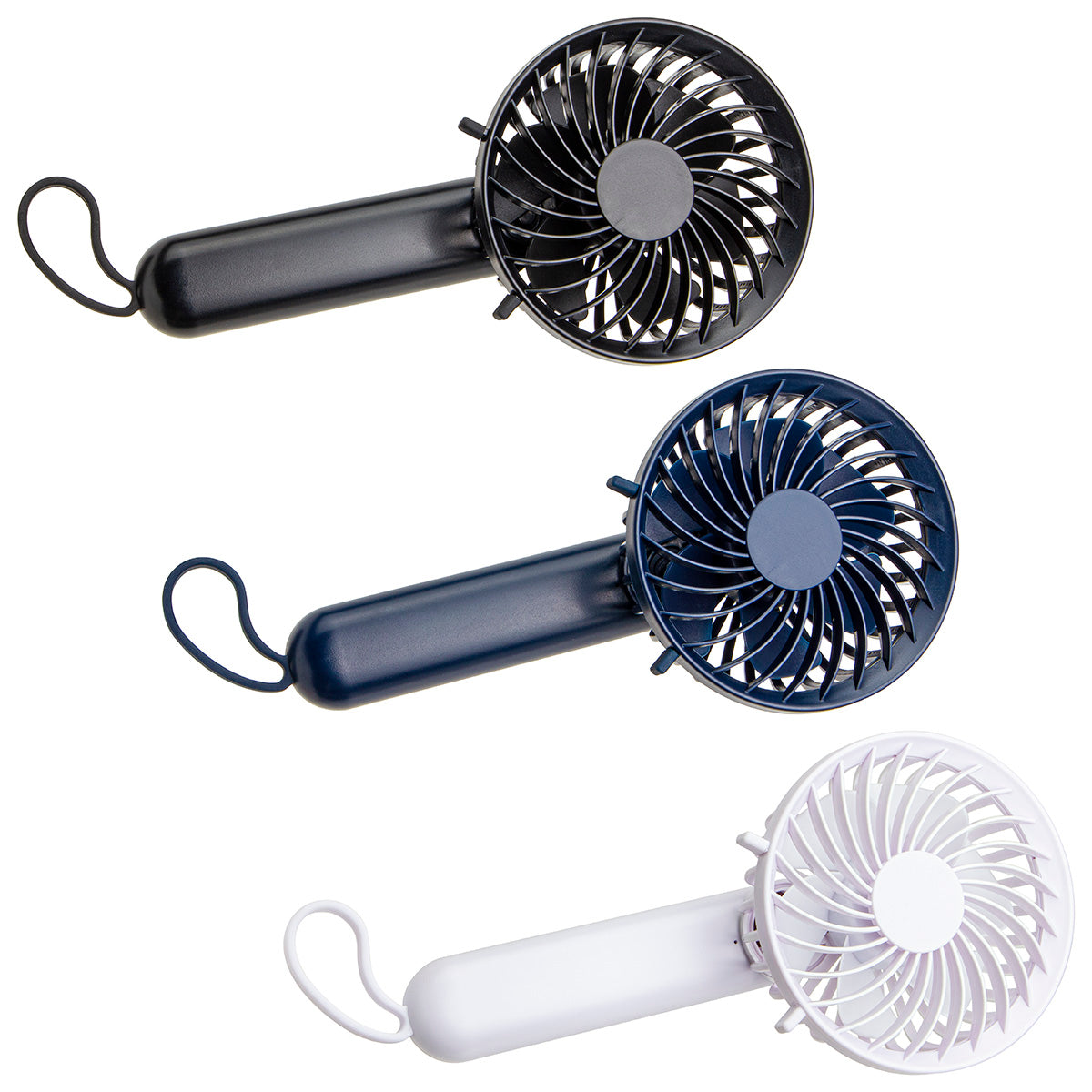 000603 Quiet Breeze Rechargeable Hand Fan with Carabiner