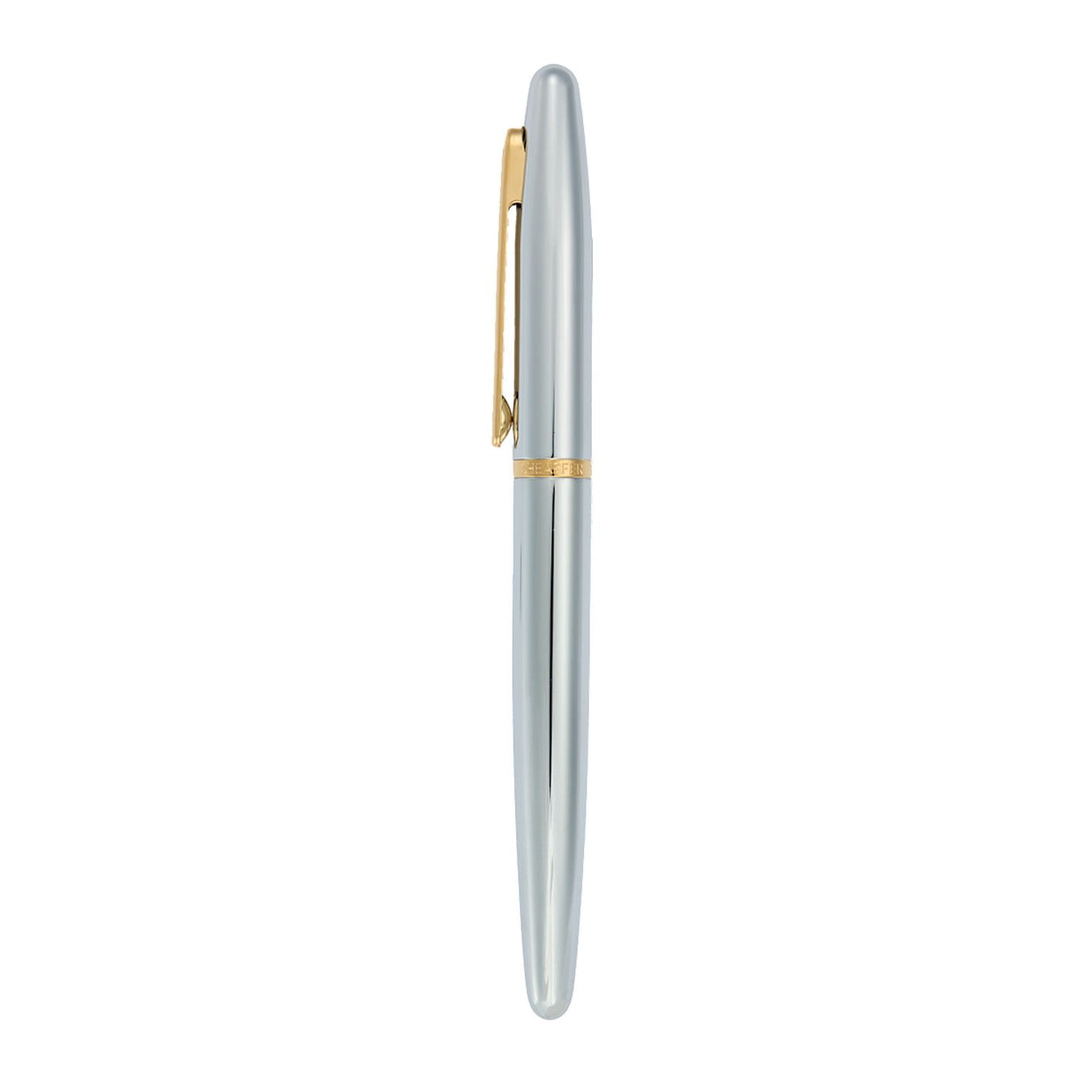 Sheaffer® VFM Polished Chrome Pen with Gold Roller Ball
