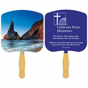 Religious Hand Fan/ Shoreline at Daytime