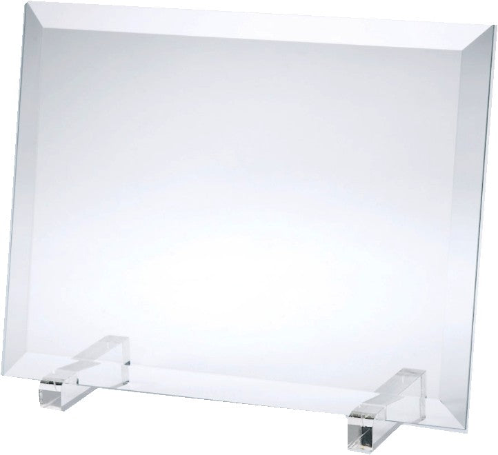 Jade Glass Beveled Horizontal Rectangle Frame.