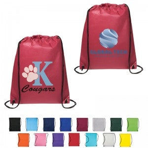 Texture Pocket Non-Woven Drawstring Backpack